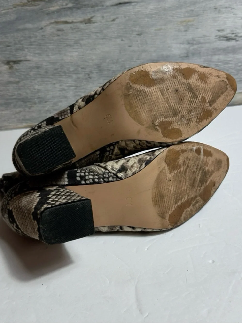 Steve Madden Elory Snakeskin Sock Booties women’s size‎ 6M (S-212)